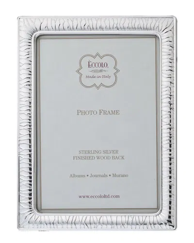 Eccolo Sterling Silver Tiger Stripe 5x7 Frame