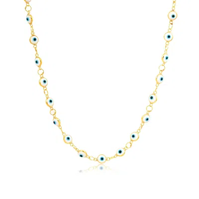 Ece London Women's Blue / Gold The Nazar Ii Necklace