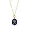 Ece London Women's Blue / Gold The Phoenix Ii Necklace In Multi