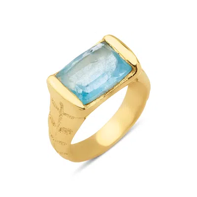 Ece London Women's Gold / Blue The Anuket Ring