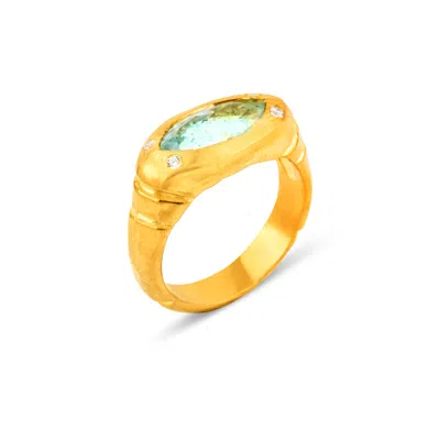 Ece London Women's Gold / Blue The Urania's Eye Ring