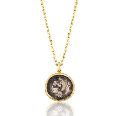 Ece London Women's Gold / Grey The Luciana Ii Coin Necklace