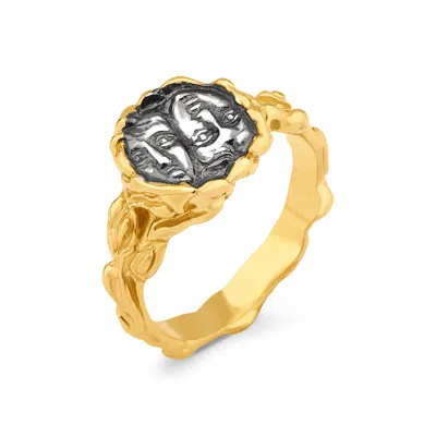 Ece London Women's Gold The Faces Ring