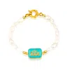 Ece London Women's Gold / White / Blue The Eternal Bracelet