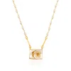Ece London Women's Gold / White The Moon And The Sun Necklace