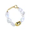 Ece London Women's Gold / White The Ocean Baroque Pearl Bracelet In Multi