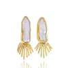 Ece London Women's Gold / White The Theia Pearl Earrings In Multi