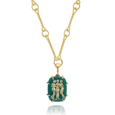 Ece London Women's Green / Gold The Charites London Necklace