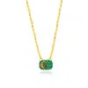 Ece London Women's Green / Gold The Moon And The Sun I I Necklace
