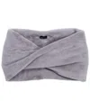 Echo 23 Faux Fur Twist Loop Headband In Silver