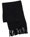 Echo 23 Plush Boucle Fringe Scarf In Black