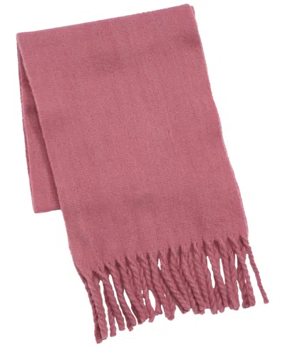 Echo 23 Plush Boucle Fringe Scarf In Peony