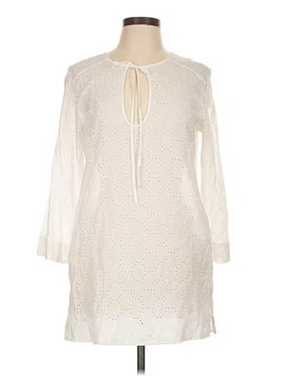 Pre-owned Echo 3/4 Sleeve Blouse In White