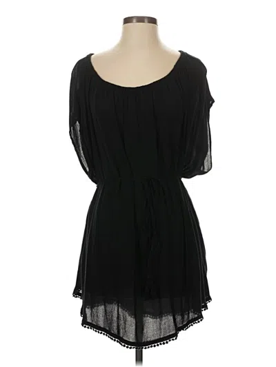 Pre-owned Echo 3/4 Sleeve Top Black Sweetheart Neckline Tops