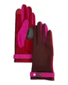 Echo Adjustable Belt Gloves In Pink