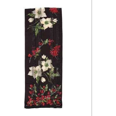 Echo Amaryllis Silk Scarf In Burgundy