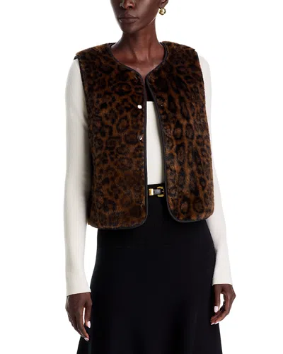 Echo Animal Hillside Faux Fur Vest In Brown