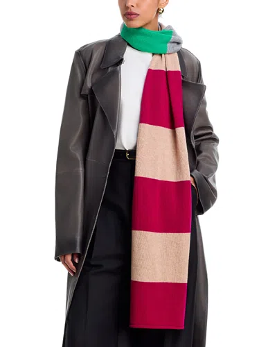 Echo Art Blocks Striped Wool & Cashmere Scarf In Multi