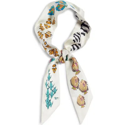 Echo At Sea Silk Ribbon Scarf In Green