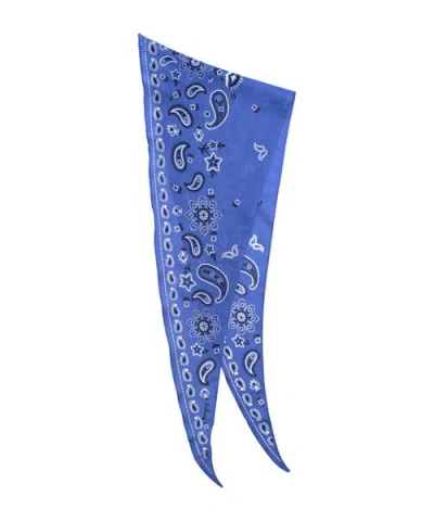 Echo Bandana Triangle Scarf In Blue