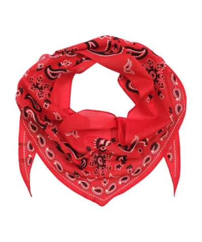 Echo Bandana Triangle Scarf In Red