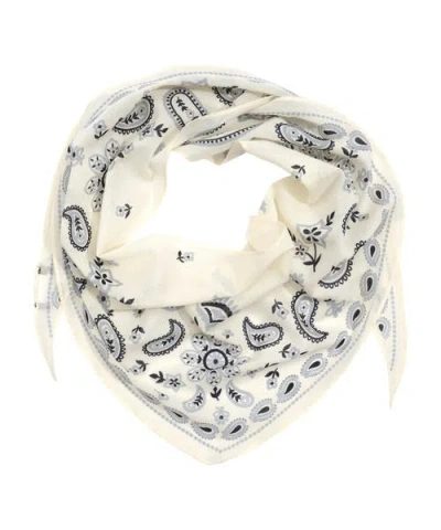Echo Bandana Triangle Scarf In White