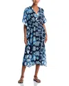 Echo Batik Maxi Cover Up Caftan In Indigo