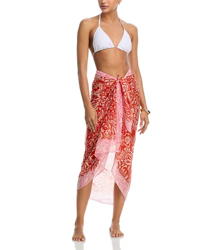 Echo Bay Floral Sarong In Brown