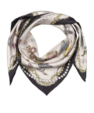 Echo Bejeweled Series Square Silk Scarf In Multi