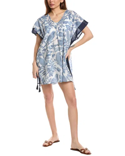 Echo Birds Of Paradise Tassel Caftan In Blue