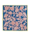 Echo Block Floral Oversized Silk Square In Blue
