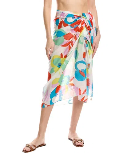 Echo Bold Floral Pareo In White