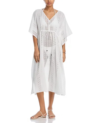 Echo Butterfly Eyelet Cover Up Dress In White