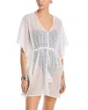 Echo Butterfly Eyelet Swim Cover Up In White