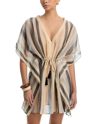 Echo Cabana Caftan Swim Cover-up In Black