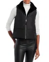 Echo Callum Reversible Faux Fur Zip Vest In Black