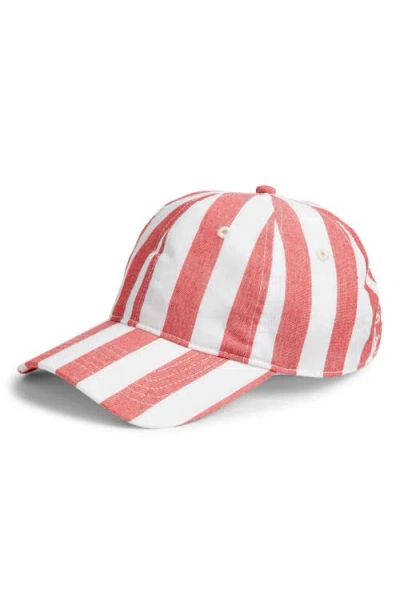 Echo Cassis Stripe Cotton Baseball Cap In Multi