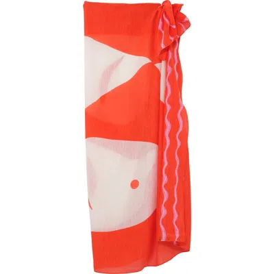 Echo Catch Of The Day Sarong In Orange