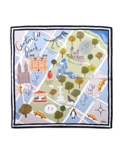 Echo Central Park Silk Bandana In Blue
