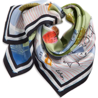 Echo Central Park Silk Square Scarf In Multi