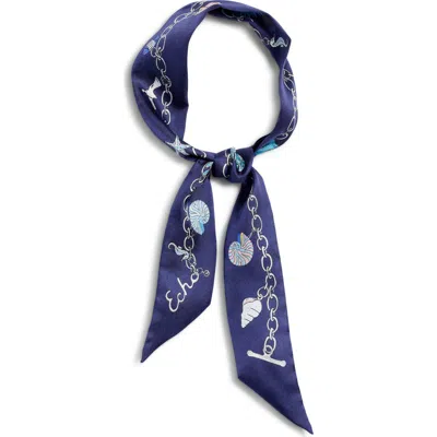 Echo Charmed Life Silk Ribbon Scarf In Blue
