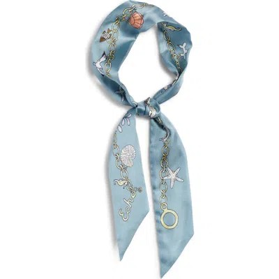 Echo Charmed Life Silk Ribbon Scarf In Blue