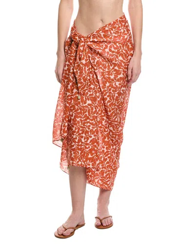 Echo Climbing Vines Pareo Wrap In Red