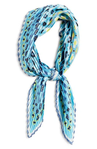 Echo Clover Pleated Diamond Scarf In Blue