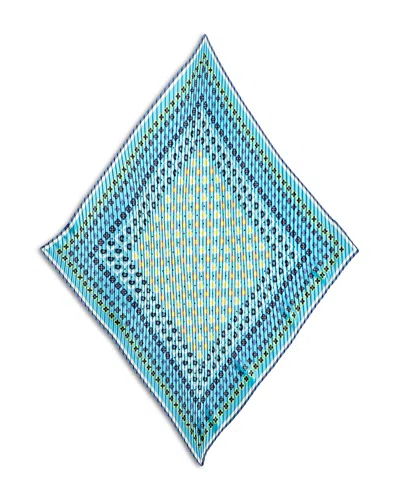Echo Clover Pleated Diamond Scarf In Blue