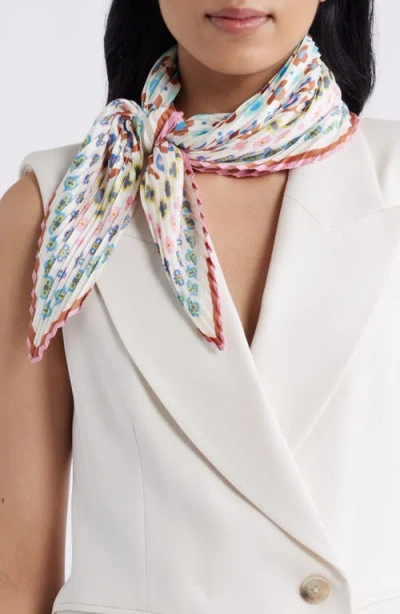 Echo Clover Pleated Diamond Scarf In Multi