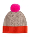 Echo Colorblock Cable Pom Beanie In Multi