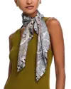 Echo Color Block Paisley Square Silk Scarf In Silver
