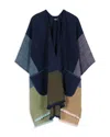 Echo Colorblock Poncho In Blue