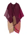Echo Colorblock Poncho In Purple
